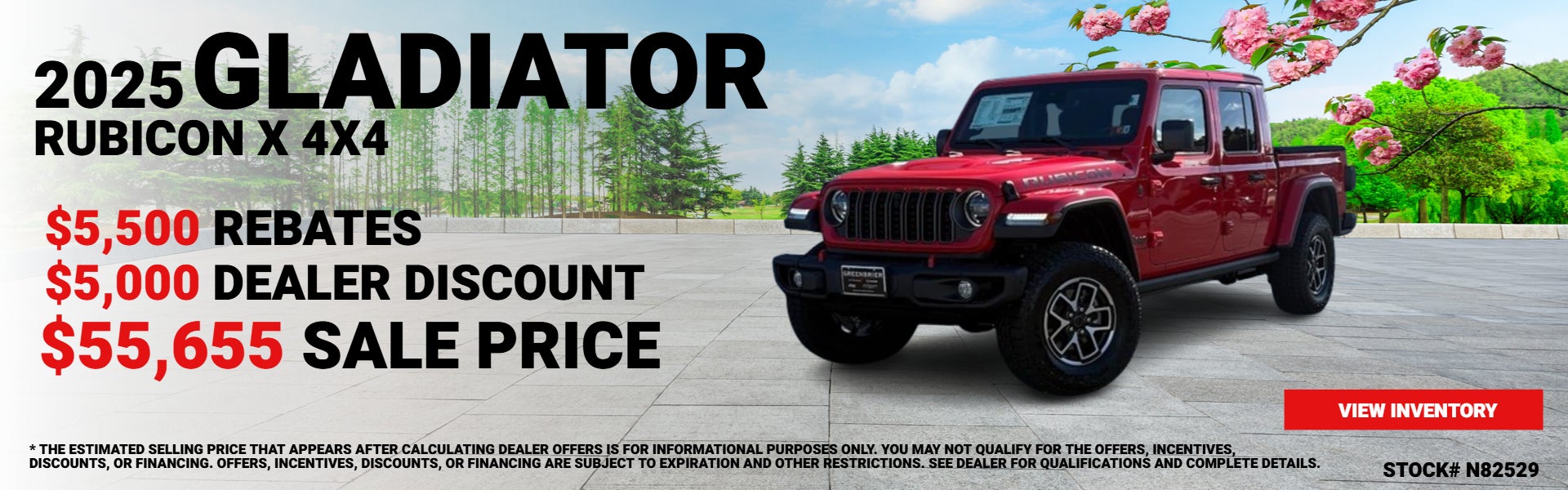 Jeep Gladiator on offer spring theme 
