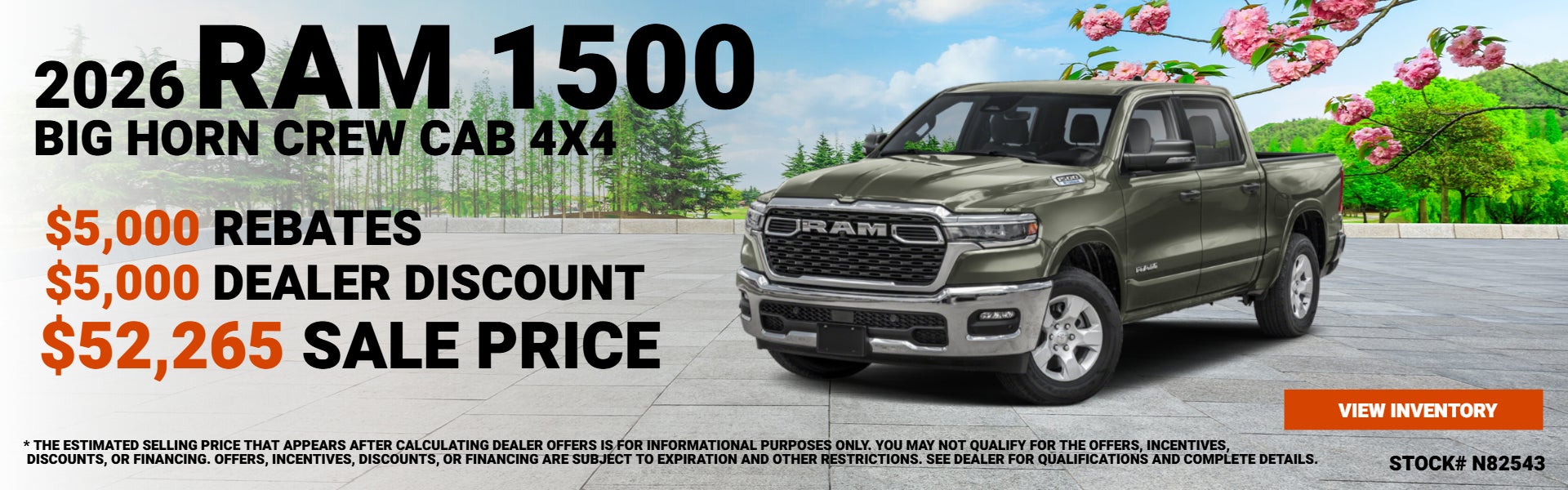 RAM 1500 on offer spring theme 